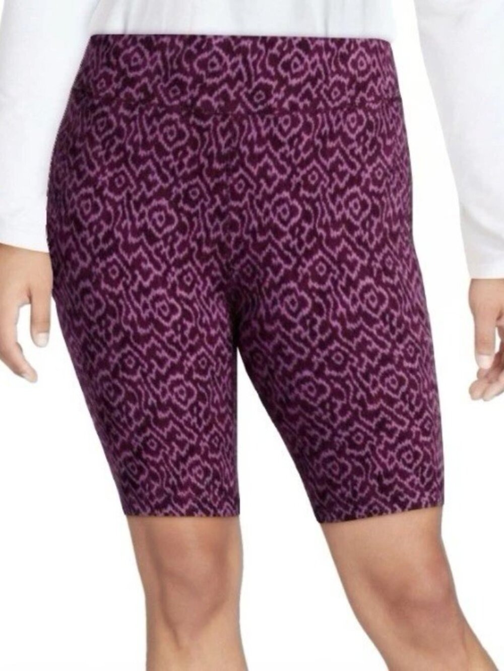 NEW Terra & Sky Women's Moire Texture High Rise Bike Short w/Pocket Plus Size 4X